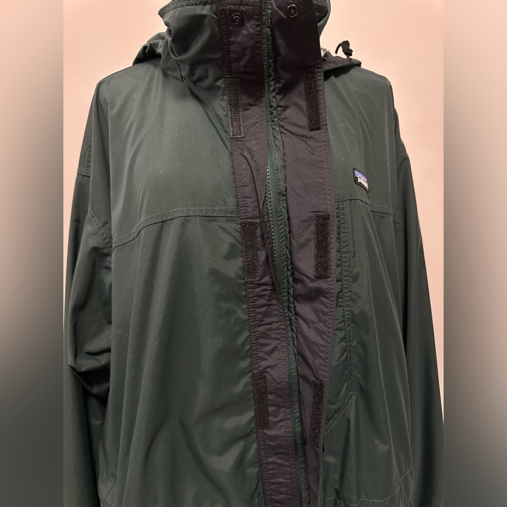 🧥 Vintage Patagonia Long Sleeve Hooded Rain Coat - Men's Size Large, Black 🌧️ - Picture 9 of 13